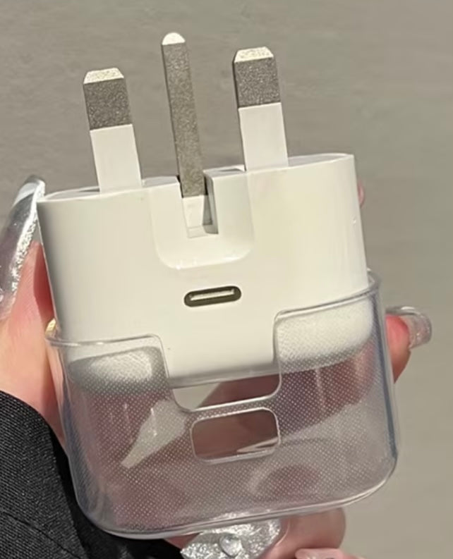 iPhone 13/14/15/16/18W/20W Charger Case & Cable Set - UK Plug Adapter Cover with UK Plug,