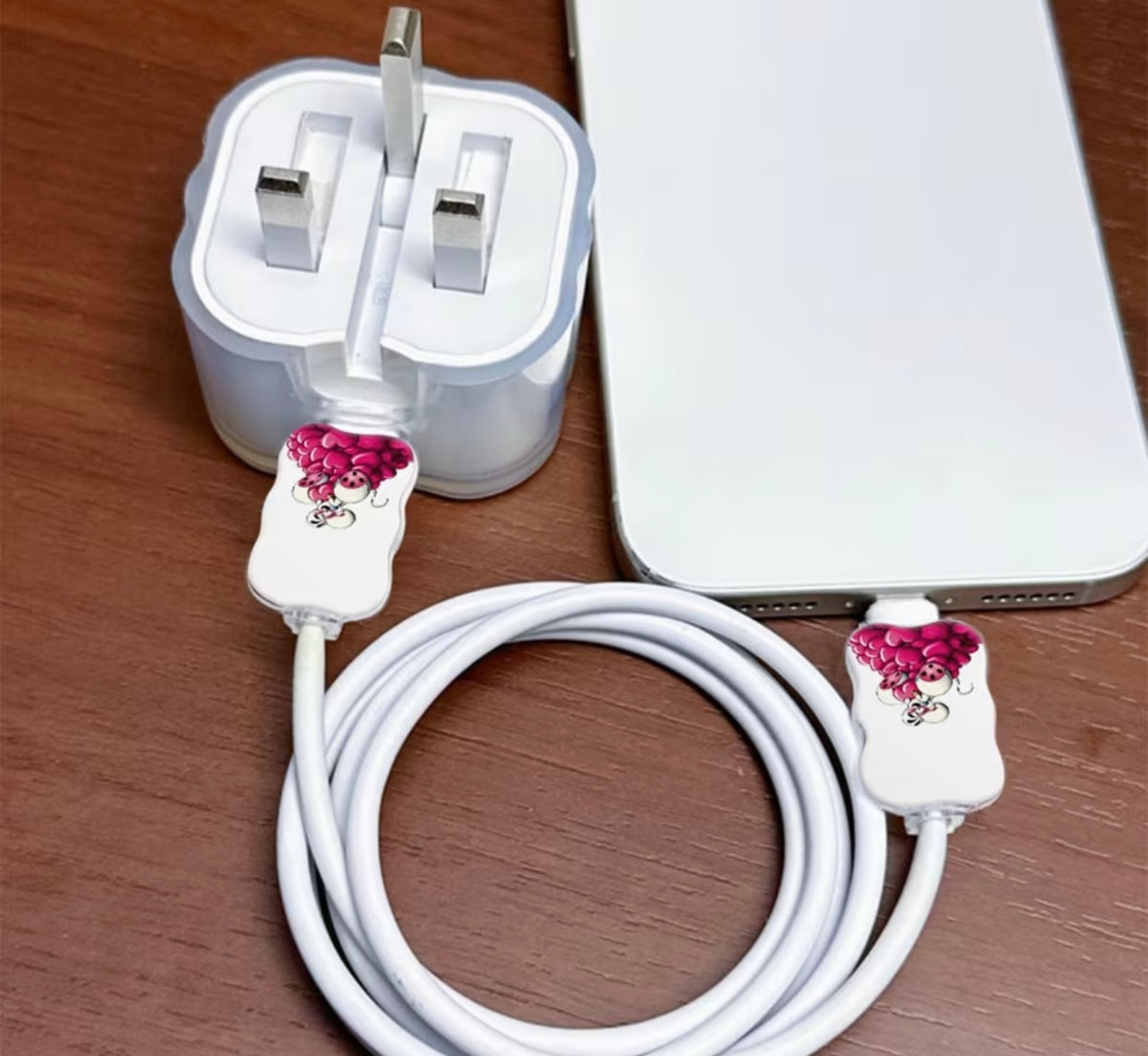iPhone 13/14/15/16/18W/20W Charger Case & Cable Set - UK Plug Adapter Cover with UK Plug,